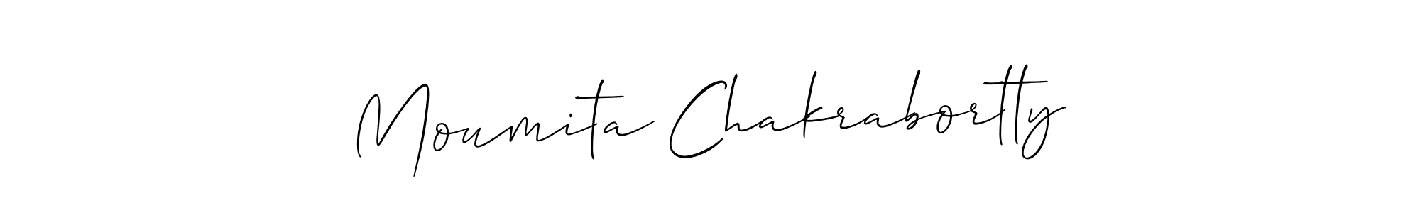 The best way (Allison_Script) to make a short signature is to pick only two or three words in your name. The name Moumita Chakrabortty include a total of six letters. For converting this name. Moumita Chakrabortty signature style 2 images and pictures png