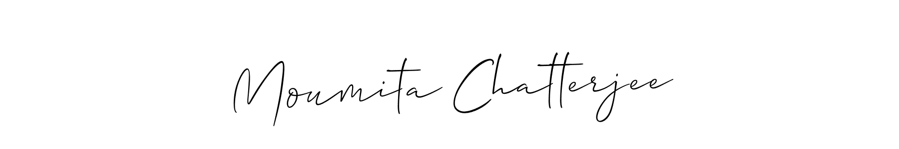 if you are searching for the best signature style for your name Moumita Chatterjee. so please give up your signature search. here we have designed multiple signature styles  using Allison_Script. Moumita Chatterjee signature style 2 images and pictures png