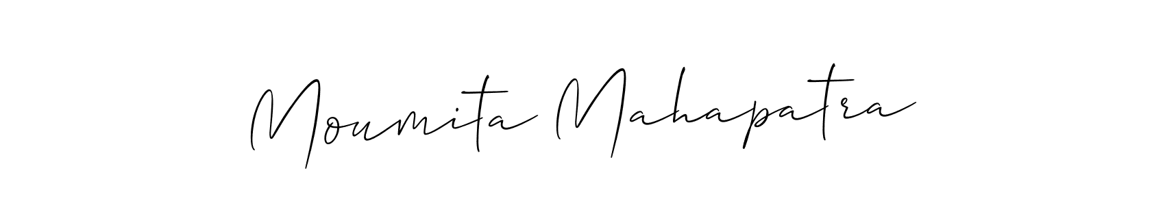 It looks lik you need a new signature style for name Moumita Mahapatra. Design unique handwritten (Allison_Script) signature with our free signature maker in just a few clicks. Moumita Mahapatra signature style 2 images and pictures png