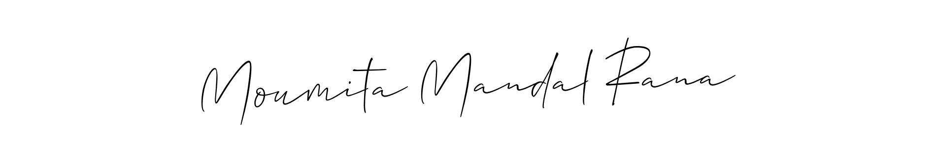 Design your own signature with our free online signature maker. With this signature software, you can create a handwritten (Allison_Script) signature for name Moumita Mandal Rana. Moumita Mandal Rana signature style 2 images and pictures png