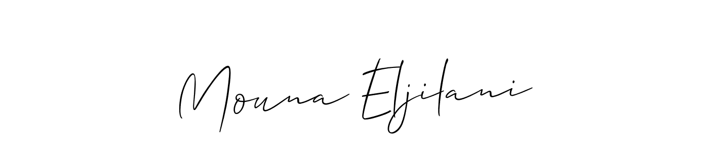 Make a beautiful signature design for name Mouna Eljilani. Use this online signature maker to create a handwritten signature for free. Mouna Eljilani signature style 2 images and pictures png