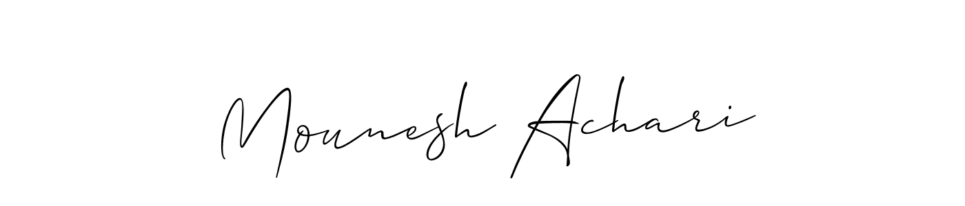 Check out images of Autograph of Mounesh Achari name. Actor Mounesh Achari Signature Style. Allison_Script is a professional sign style online. Mounesh Achari signature style 2 images and pictures png