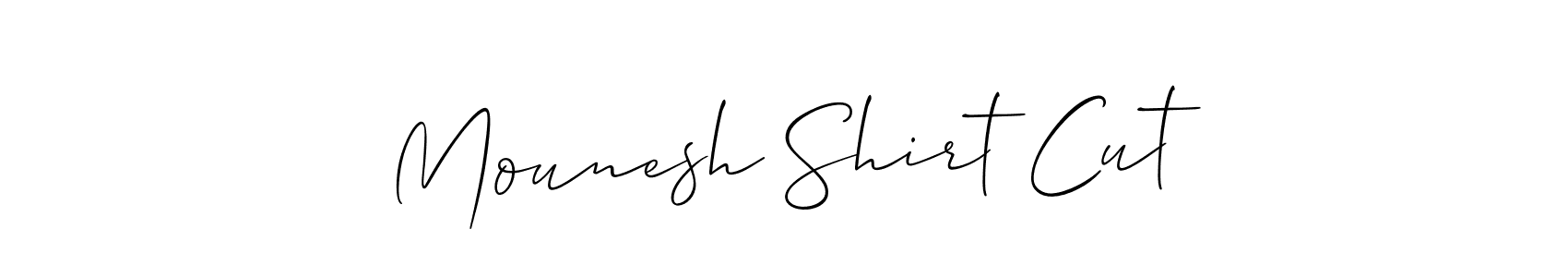 How to make Mounesh Shirt Cut name signature. Use Allison_Script style for creating short signs online. This is the latest handwritten sign. Mounesh Shirt Cut signature style 2 images and pictures png