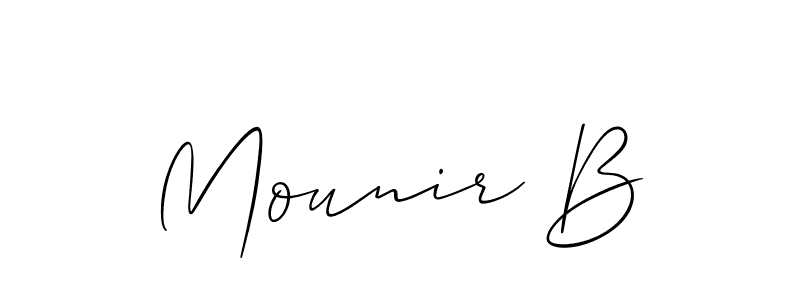 Best and Professional Signature Style for Mounir B. Allison_Script Best Signature Style Collection. Mounir B signature style 2 images and pictures png