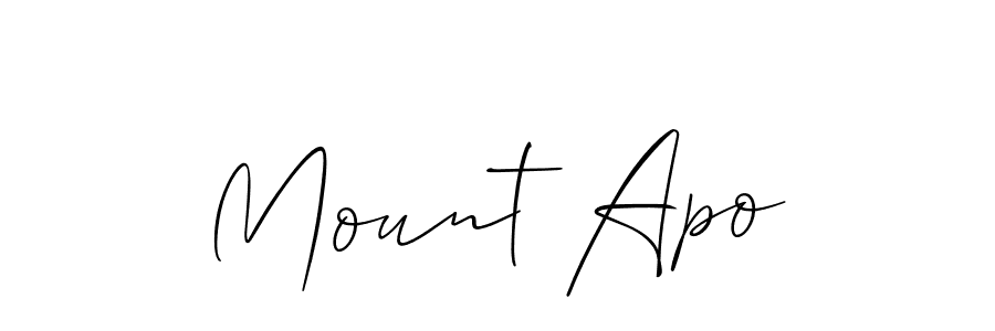 Make a beautiful signature design for name Mount Apo. With this signature (Allison_Script) style, you can create a handwritten signature for free. Mount Apo signature style 2 images and pictures png