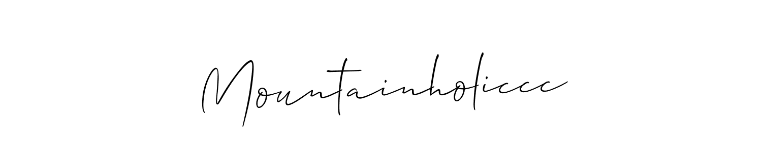 How to make Mountainholiccc signature? Allison_Script is a professional autograph style. Create handwritten signature for Mountainholiccc name. Mountainholiccc signature style 2 images and pictures png