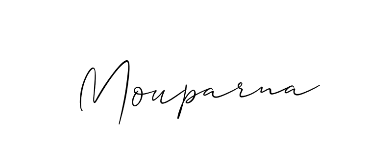 Once you've used our free online signature maker to create your best signature Allison_Script style, it's time to enjoy all of the benefits that Mouparna name signing documents. Mouparna signature style 2 images and pictures png