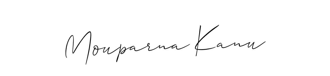 Make a beautiful signature design for name Mouparna Kanu. Use this online signature maker to create a handwritten signature for free. Mouparna Kanu signature style 2 images and pictures png