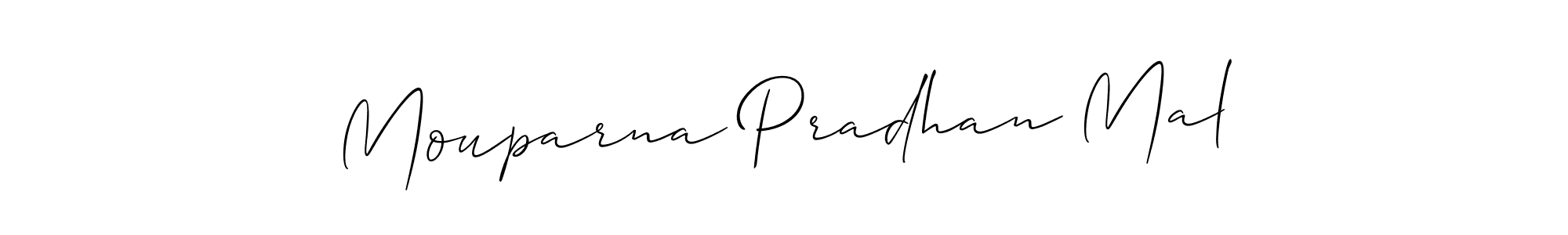How to Draw Mouparna Pradhan Mal signature style? Allison_Script is a latest design signature styles for name Mouparna Pradhan Mal. Mouparna Pradhan Mal signature style 2 images and pictures png