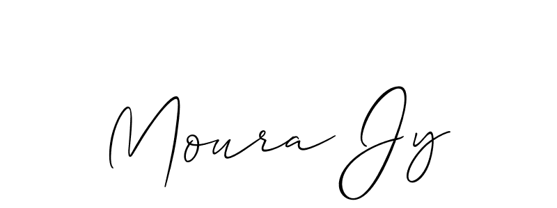 Create a beautiful signature design for name Moura Jy. With this signature (Allison_Script) fonts, you can make a handwritten signature for free. Moura Jy signature style 2 images and pictures png