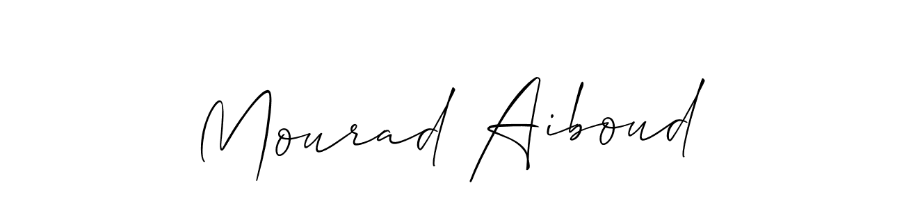 Make a short Mourad Aiboud signature style. Manage your documents anywhere anytime using Allison_Script. Create and add eSignatures, submit forms, share and send files easily. Mourad Aiboud signature style 2 images and pictures png