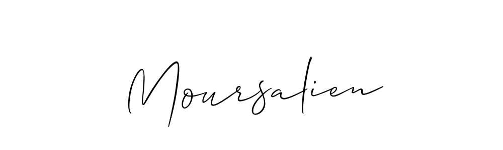 if you are searching for the best signature style for your name Moursalien. so please give up your signature search. here we have designed multiple signature styles  using Allison_Script. Moursalien signature style 2 images and pictures png