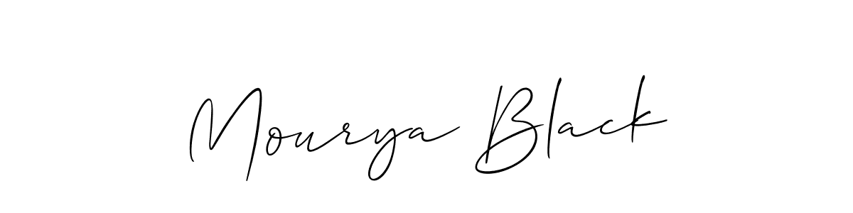 Create a beautiful signature design for name Mourya Black. With this signature (Allison_Script) fonts, you can make a handwritten signature for free. Mourya Black signature style 2 images and pictures png