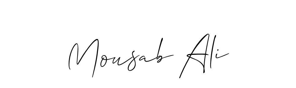 Here are the top 10 professional signature styles for the name Mousab Ali. These are the best autograph styles you can use for your name. Mousab Ali signature style 2 images and pictures png