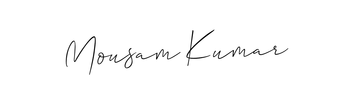 You should practise on your own different ways (Allison_Script) to write your name (Mousam Kumar) in signature. don't let someone else do it for you. Mousam Kumar signature style 2 images and pictures png