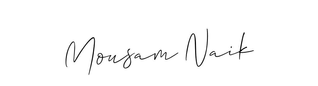 How to make Mousam Naik signature? Allison_Script is a professional autograph style. Create handwritten signature for Mousam Naik name. Mousam Naik signature style 2 images and pictures png