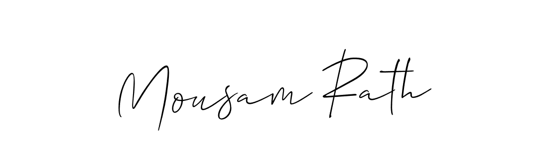 Make a beautiful signature design for name Mousam Rath. With this signature (Allison_Script) style, you can create a handwritten signature for free. Mousam Rath signature style 2 images and pictures png