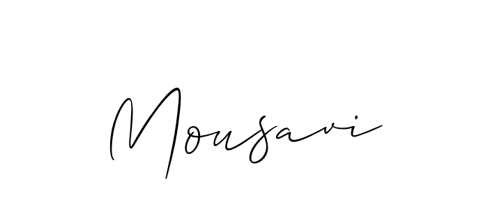 It looks lik you need a new signature style for name Mousavi. Design unique handwritten (Allison_Script) signature with our free signature maker in just a few clicks. Mousavi signature style 2 images and pictures png