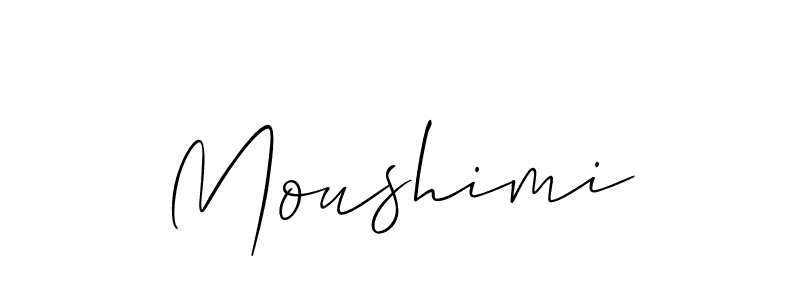 Create a beautiful signature design for name Moushimi. With this signature (Allison_Script) fonts, you can make a handwritten signature for free. Moushimi signature style 2 images and pictures png