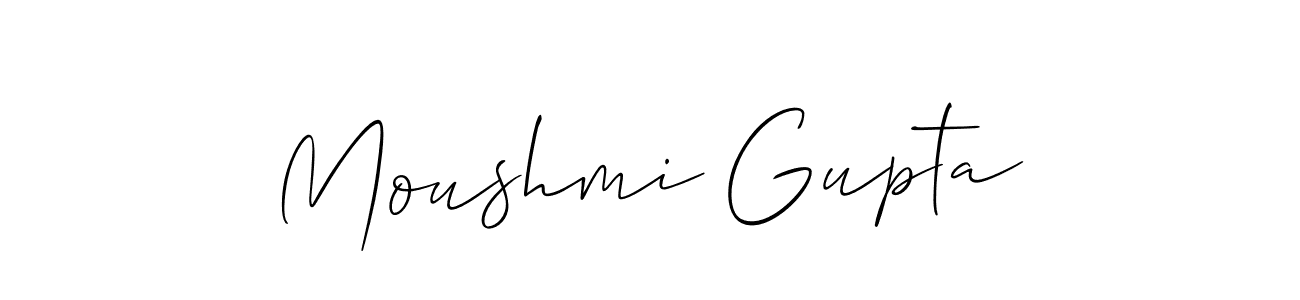 Design your own signature with our free online signature maker. With this signature software, you can create a handwritten (Allison_Script) signature for name Moushmi Gupta. Moushmi Gupta signature style 2 images and pictures png