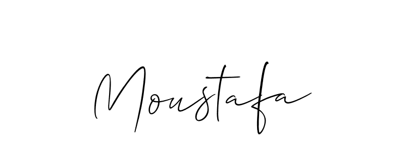 How to make Moustafa signature? Allison_Script is a professional autograph style. Create handwritten signature for Moustafa name. Moustafa signature style 2 images and pictures png