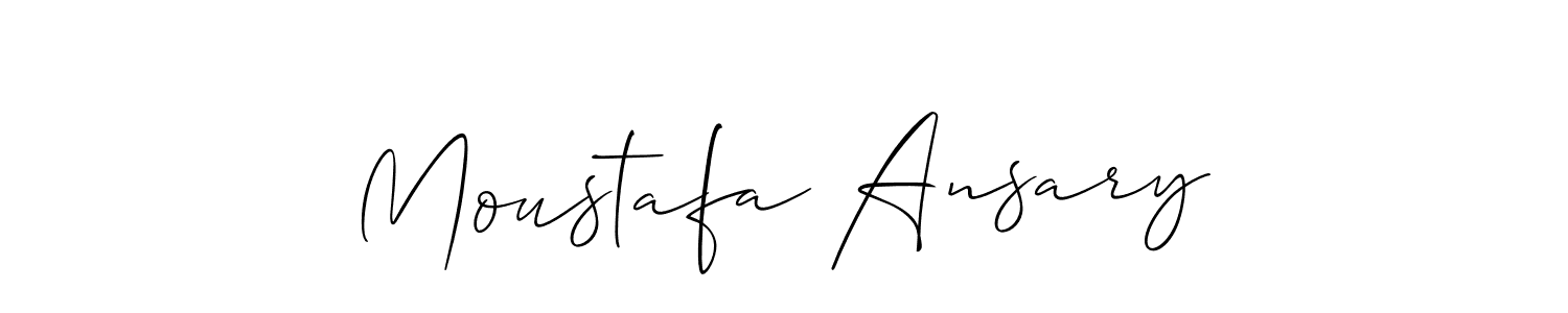 The best way (Allison_Script) to make a short signature is to pick only two or three words in your name. The name Moustafa Ansary include a total of six letters. For converting this name. Moustafa Ansary signature style 2 images and pictures png