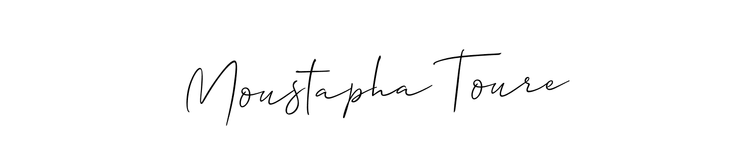 How to make Moustapha Toure name signature. Use Allison_Script style for creating short signs online. This is the latest handwritten sign. Moustapha Toure signature style 2 images and pictures png
