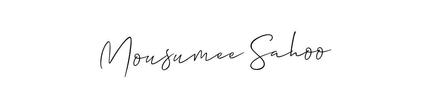 Also You can easily find your signature by using the search form. We will create Mousumee Sahoo name handwritten signature images for you free of cost using Allison_Script sign style. Mousumee Sahoo signature style 2 images and pictures png