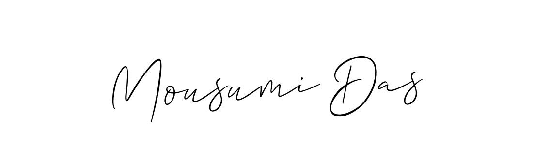 How to make Mousumi Das name signature. Use Allison_Script style for creating short signs online. This is the latest handwritten sign. Mousumi Das signature style 2 images and pictures png