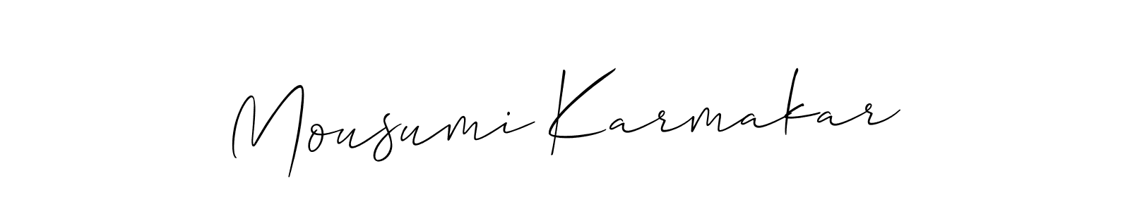 Mousumi Karmakar stylish signature style. Best Handwritten Sign (Allison_Script) for my name. Handwritten Signature Collection Ideas for my name Mousumi Karmakar. Mousumi Karmakar signature style 2 images and pictures png