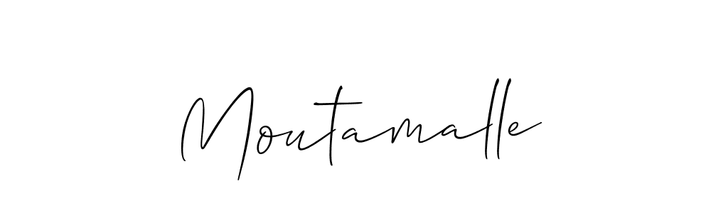 How to make Moutamalle name signature. Use Allison_Script style for creating short signs online. This is the latest handwritten sign. Moutamalle signature style 2 images and pictures png