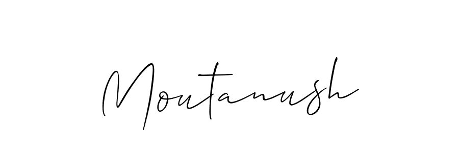 Make a beautiful signature design for name Moutanush. With this signature (Allison_Script) style, you can create a handwritten signature for free. Moutanush signature style 2 images and pictures png