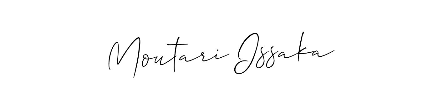 Moutari Issaka stylish signature style. Best Handwritten Sign (Allison_Script) for my name. Handwritten Signature Collection Ideas for my name Moutari Issaka. Moutari Issaka signature style 2 images and pictures png
