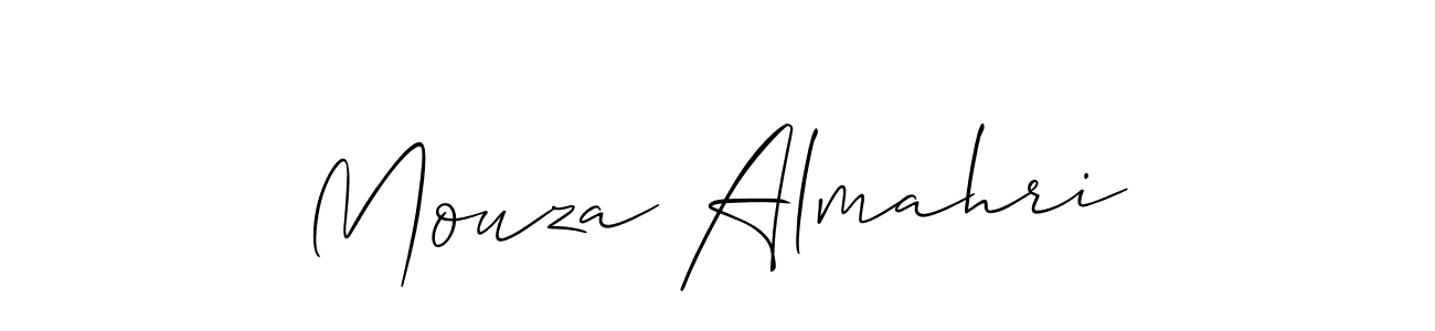 Also we have Mouza Almahri name is the best signature style. Create professional handwritten signature collection using Allison_Script autograph style. Mouza Almahri signature style 2 images and pictures png