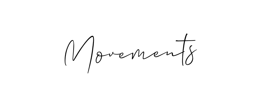 You should practise on your own different ways (Allison_Script) to write your name (Movements) in signature. don't let someone else do it for you. Movements signature style 2 images and pictures png