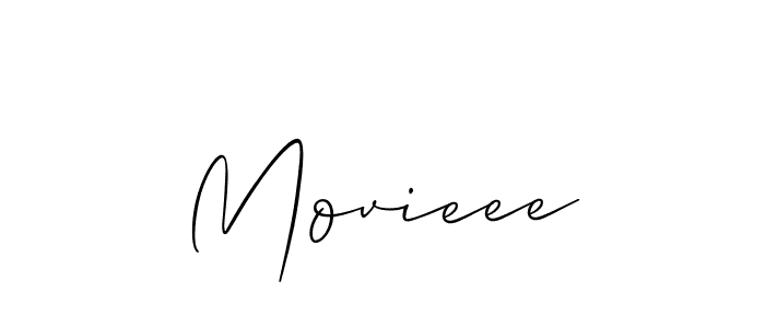 Design your own signature with our free online signature maker. With this signature software, you can create a handwritten (Allison_Script) signature for name Movieee. Movieee signature style 2 images and pictures png