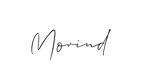 Design your own signature with our free online signature maker. With this signature software, you can create a handwritten (Allison_Script) signature for name Movind. Movind signature style 2 images and pictures png