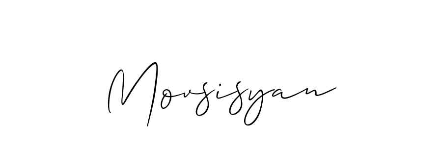 Also You can easily find your signature by using the search form. We will create Movsisyan name handwritten signature images for you free of cost using Allison_Script sign style. Movsisyan signature style 2 images and pictures png