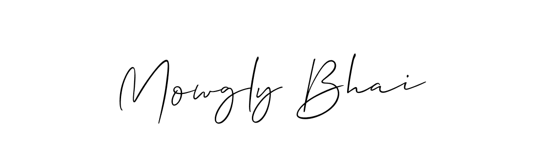 How to make Mowgly Bhai signature? Allison_Script is a professional autograph style. Create handwritten signature for Mowgly Bhai name. Mowgly Bhai signature style 2 images and pictures png