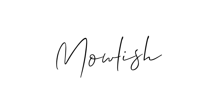 Design your own signature with our free online signature maker. With this signature software, you can create a handwritten (Allison_Script) signature for name Mowlish. Mowlish signature style 2 images and pictures png