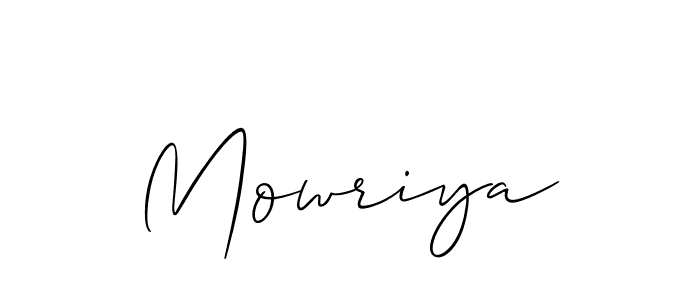 Best and Professional Signature Style for Mowriya. Allison_Script Best Signature Style Collection. Mowriya signature style 2 images and pictures png