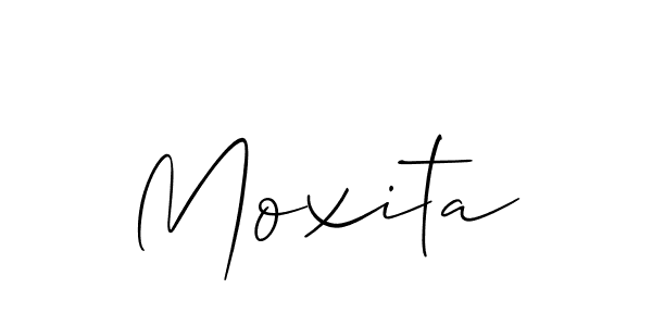 Create a beautiful signature design for name Moxita. With this signature (Allison_Script) fonts, you can make a handwritten signature for free. Moxita signature style 2 images and pictures png