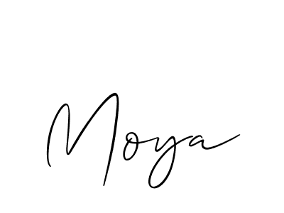 Create a beautiful signature design for name Moya. With this signature (Allison_Script) fonts, you can make a handwritten signature for free. Moya signature style 2 images and pictures png