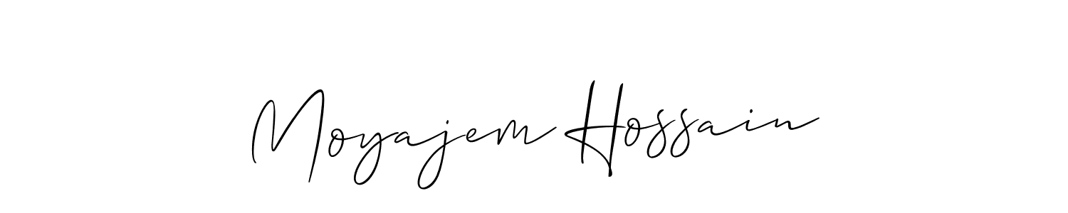 How to make Moyajem Hossain name signature. Use Allison_Script style for creating short signs online. This is the latest handwritten sign. Moyajem Hossain signature style 2 images and pictures png