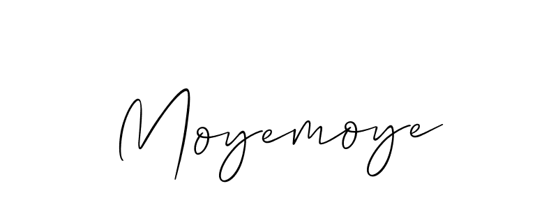 It looks lik you need a new signature style for name Moyemoye. Design unique handwritten (Allison_Script) signature with our free signature maker in just a few clicks. Moyemoye signature style 2 images and pictures png