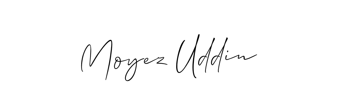 How to make Moyez Uddin signature? Allison_Script is a professional autograph style. Create handwritten signature for Moyez Uddin name. Moyez Uddin signature style 2 images and pictures png