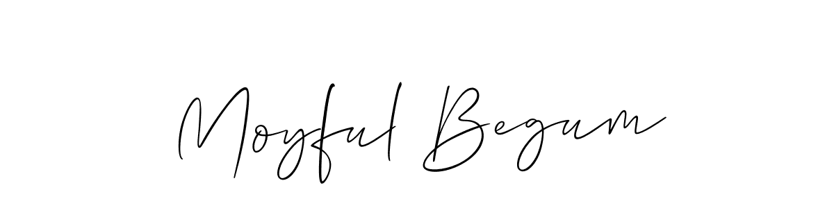 You should practise on your own different ways (Allison_Script) to write your name (Moyful Begum) in signature. don't let someone else do it for you. Moyful Begum signature style 2 images and pictures png