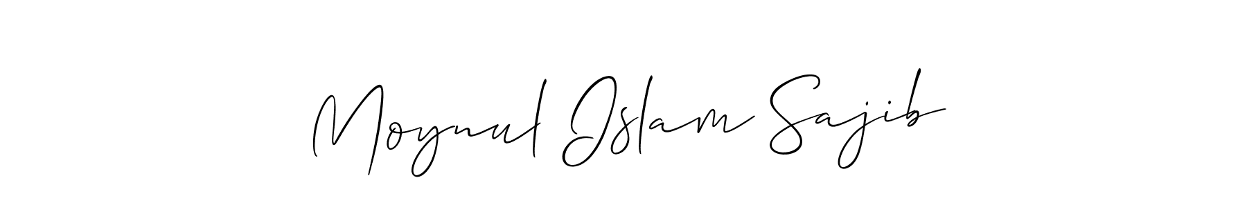 Also we have Moynul Islam Sajib name is the best signature style. Create professional handwritten signature collection using Allison_Script autograph style. Moynul Islam Sajib signature style 2 images and pictures png