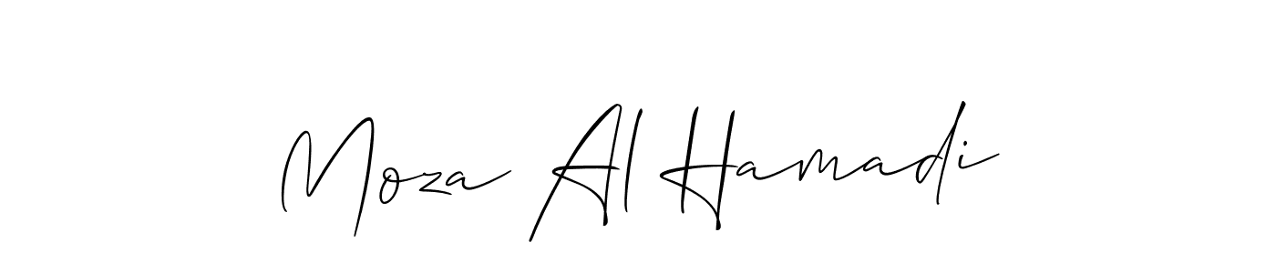 Use a signature maker to create a handwritten signature online. With this signature software, you can design (Allison_Script) your own signature for name Moza Al Hamadi. Moza Al Hamadi signature style 2 images and pictures png