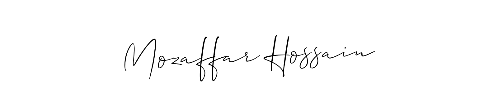 This is the best signature style for the Mozaffar Hossain name. Also you like these signature font (Allison_Script). Mix name signature. Mozaffar Hossain signature style 2 images and pictures png